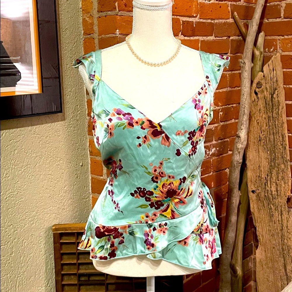 Banana Republic Floral Wrap Top